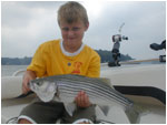 young boy with big striper